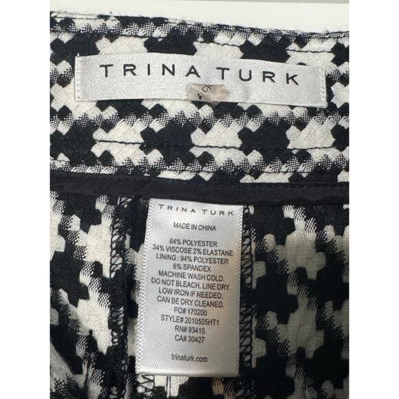 Trina Turk · Houndstooth Flare Pants · Black and White · Bell Bottom · Size 4 - Picture 6 of 8